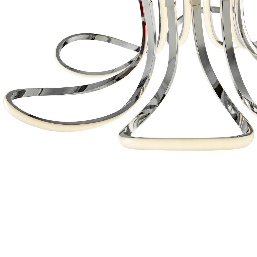 Finesse Decor 6 Petal Flush Lamp Chrome Metal Dimmable Integrated LED. Picture 2