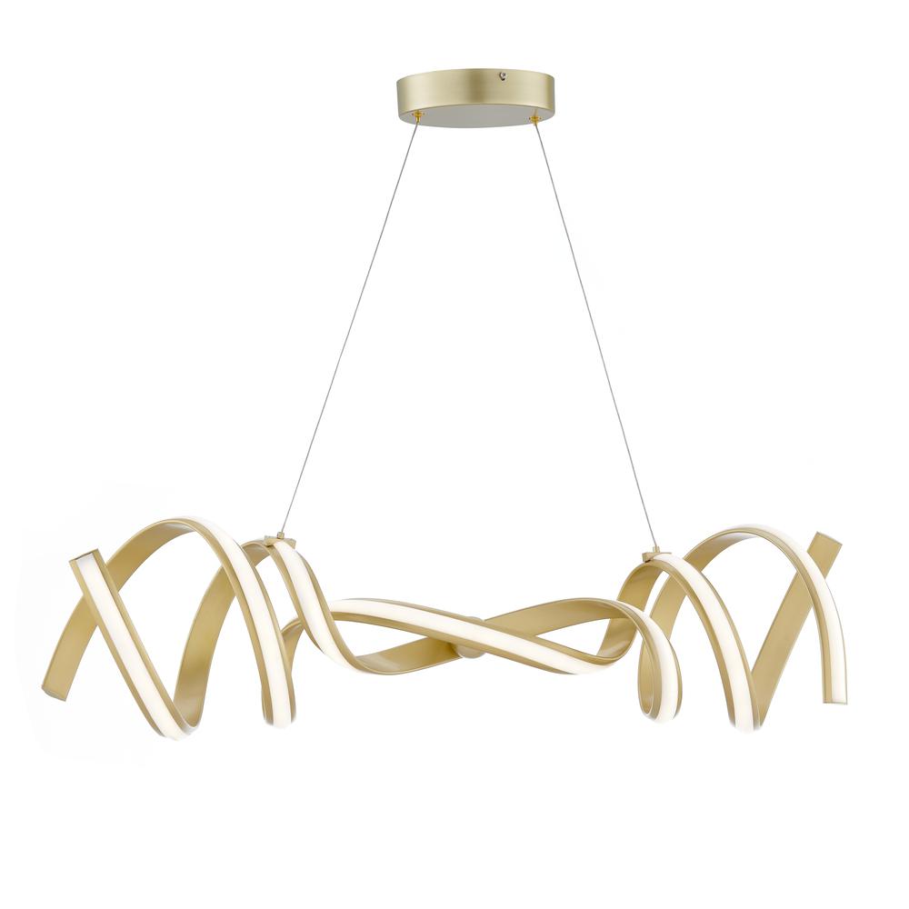 Munich Chandelier Gold Metal Integrated LED Dimmable. Picture 1