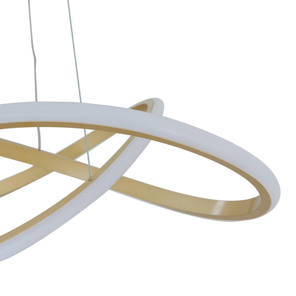 Edinburgh Chandelier Gold Metal Integrated LED Dimmable. Picture 4