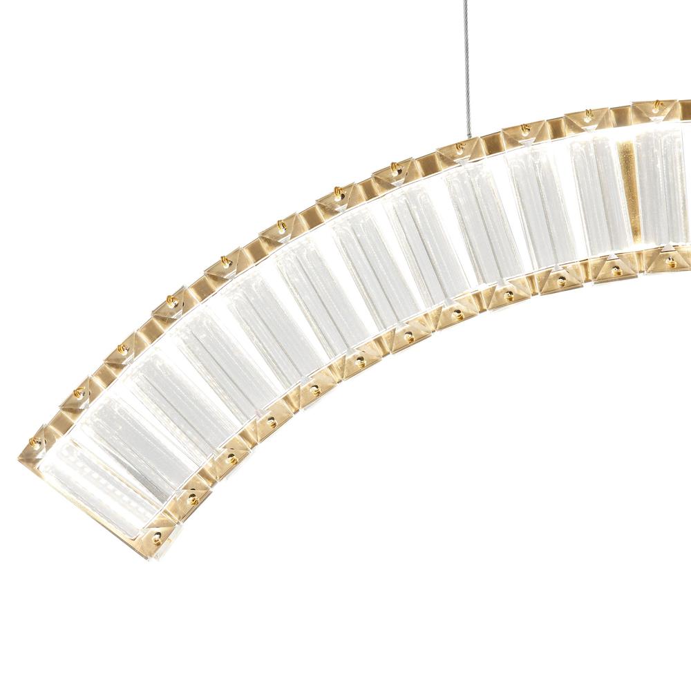 Sanford Chandelier Gold Crystal Integrated LED CC Technology 2 LED Strips. Picture 4
