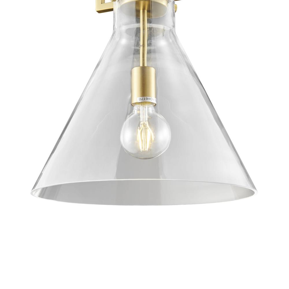 Finesse Decor Helios Pendant Gold Metal and Acrylic LED Light. Picture 3