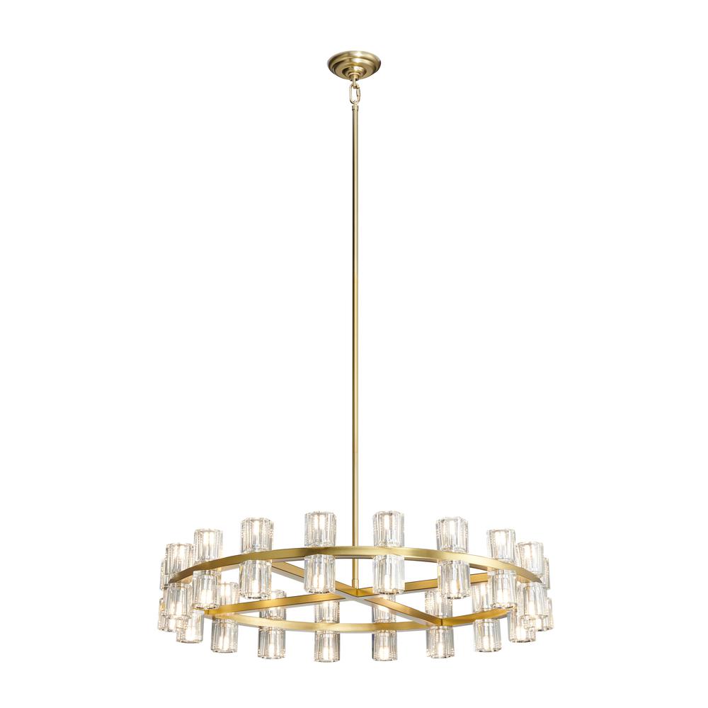 Finesse Decor Anderson Chandelier Gold Crystal   36" Diameter. Picture 1