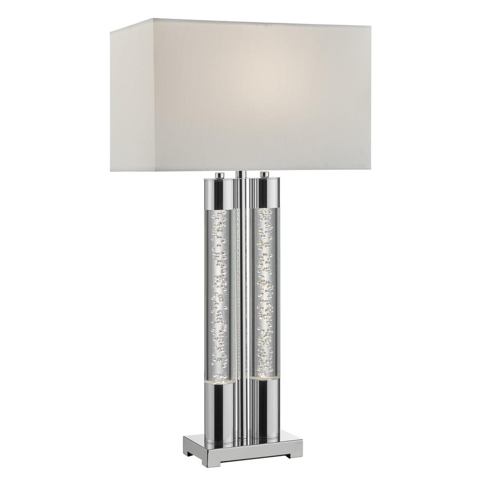 Finesse Decor Night tubes Table Lamp Chrome Metal and Acrylic LED Light. Picture 1