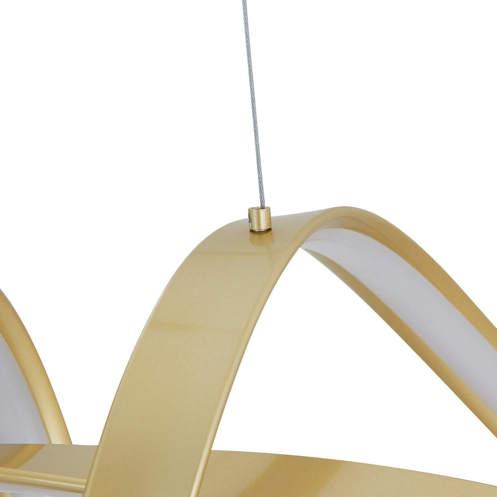 Bucharest Chandelier Sandy Gold Metal Integrated LED Dimmable. Picture 3