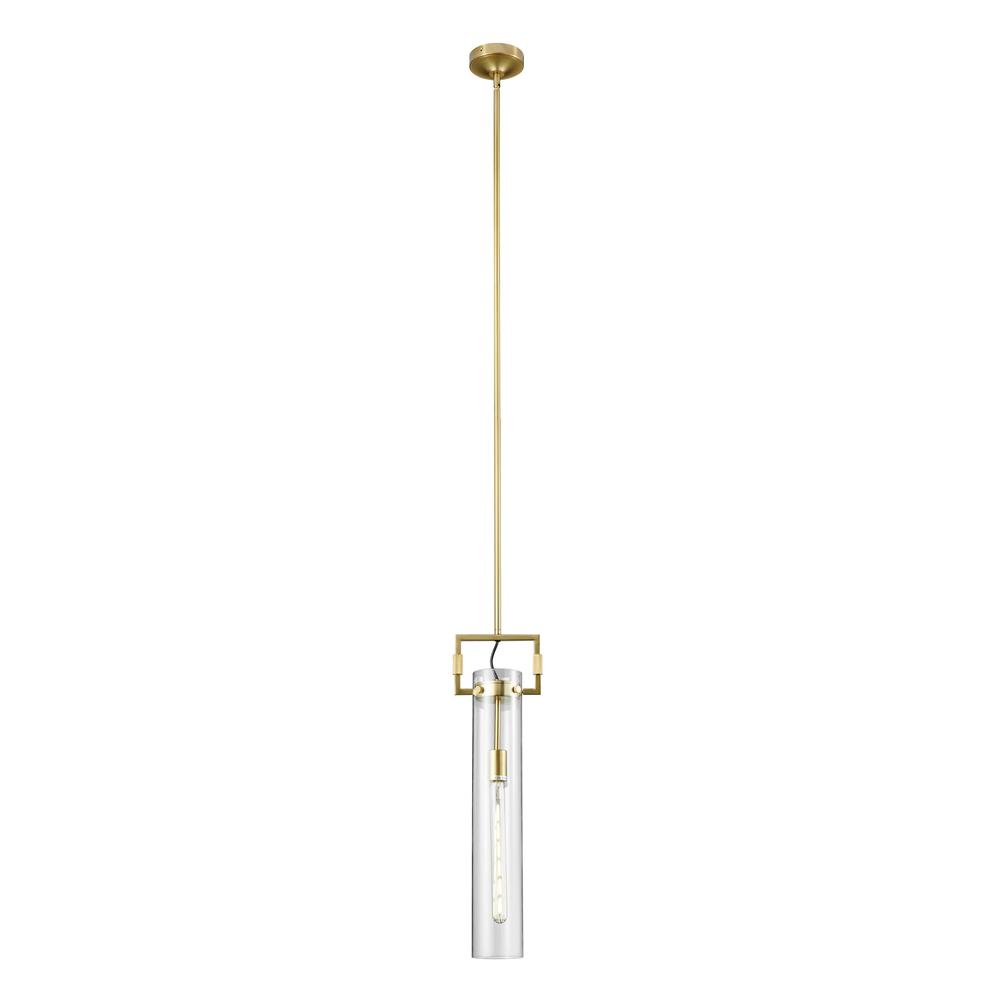 Finesse Decor Zeus Pendant Gold Metal and Acrylic LED Light. Picture 1