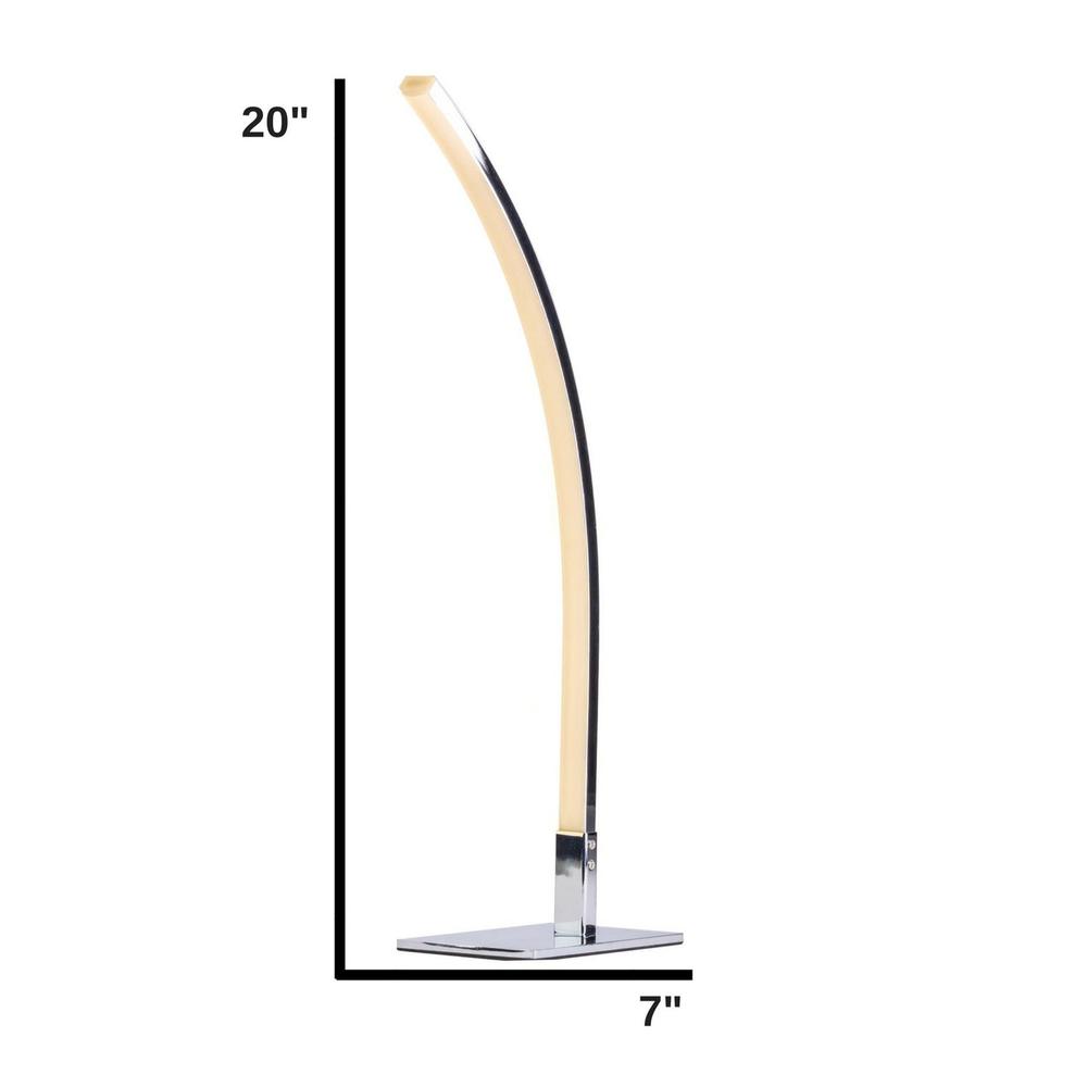 Finesse Decor Modern Arc Table Lamp Gold Metal LED Light. Picture 3