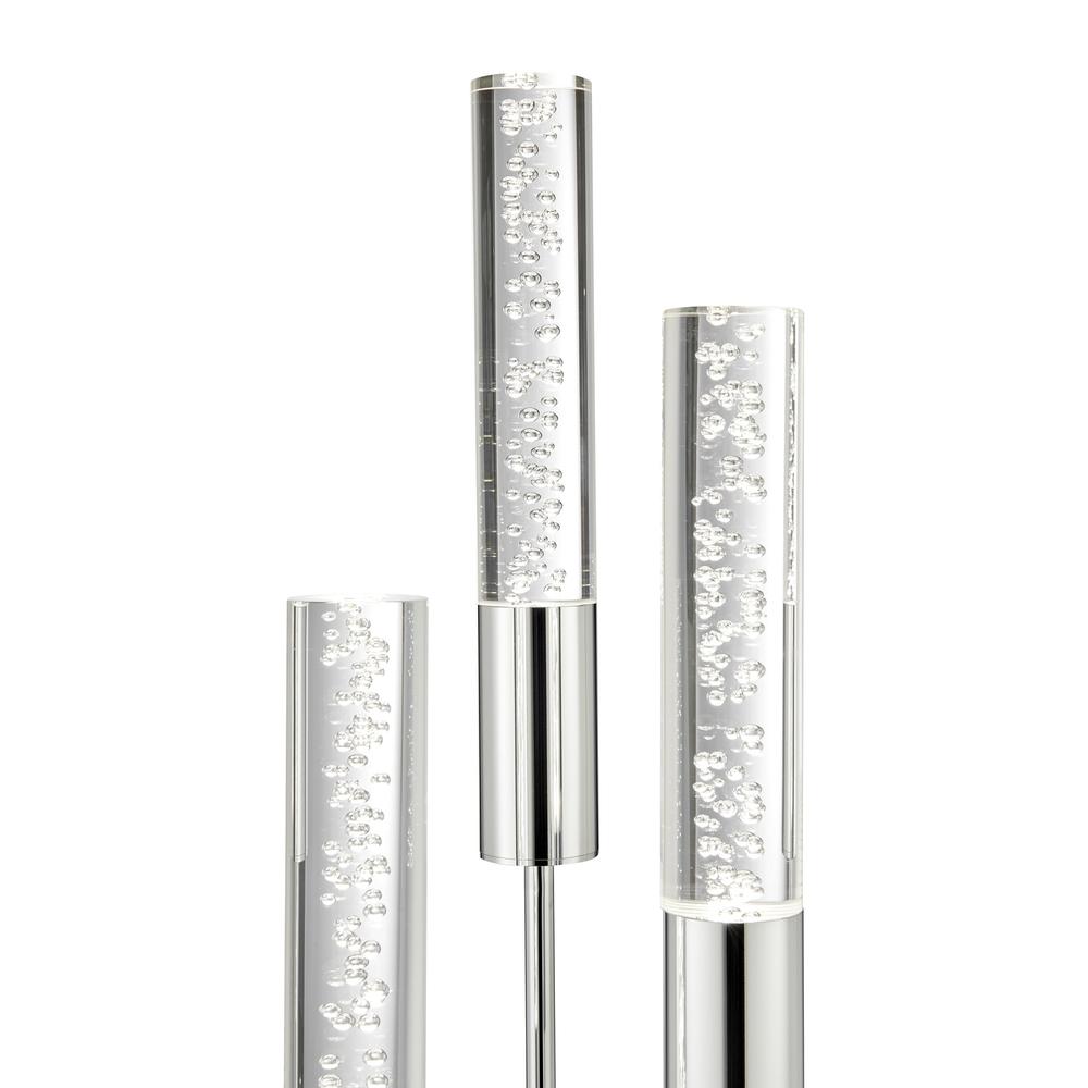 Finesse Decor Night tubes Table Lamp Chrome Metal and Acrylic LED Light. Picture 2