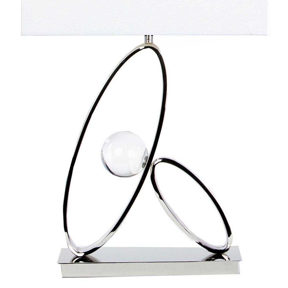 Finesse Decor Ovals Table Lamp Chrome Metal LED Light. Picture 2