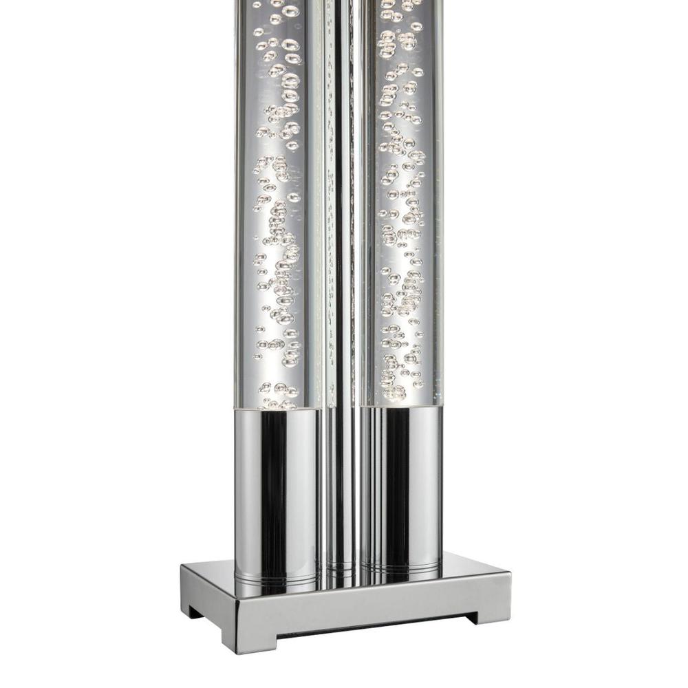 Finesse Decor Night tubes Table Lamp Chrome Metal and Acrylic LED Light. Picture 3