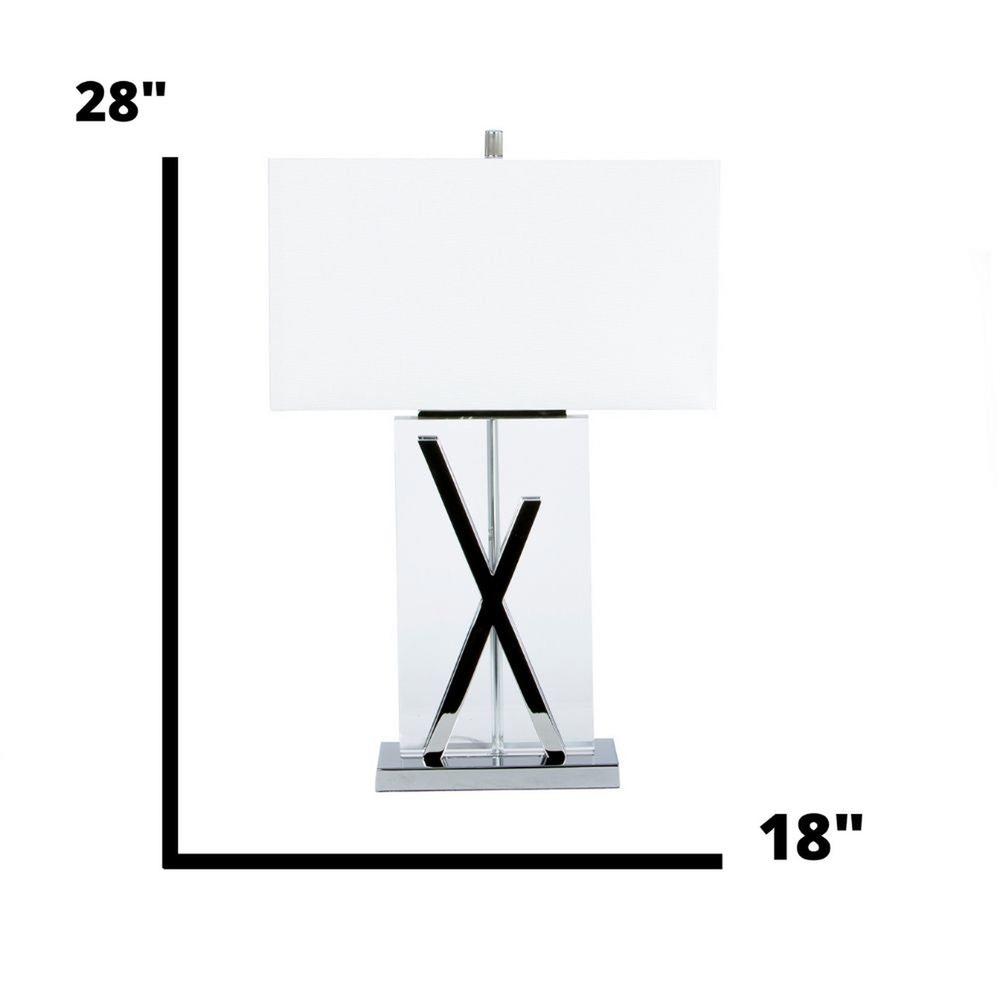 Finesse Decor X Table Lamp Chrome Metal LED Light. Picture 4