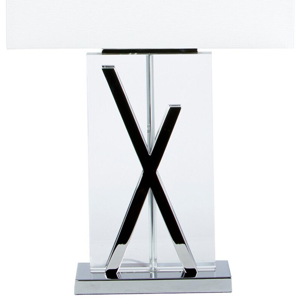 Finesse Decor X Table Lamp Chrome Metal LED Light. Picture 3