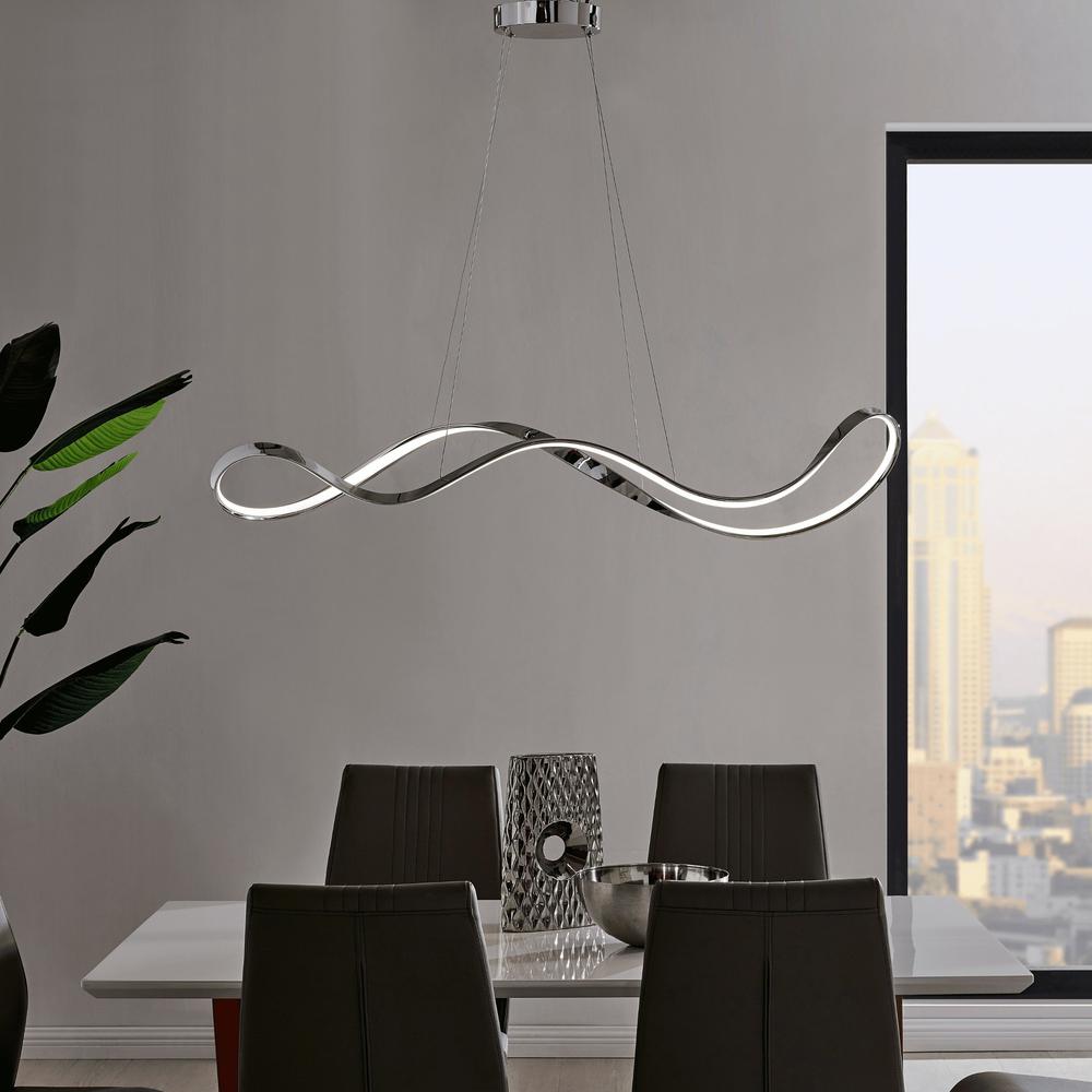 Xiamen Chandelier Chrome Metal Integrated LED Dimmable. Picture 3