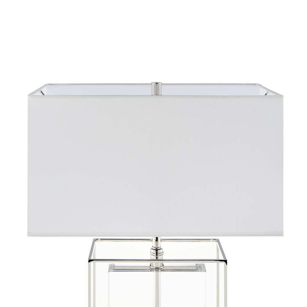 Finesse Decor Rectangular Table Lamp Chrome Metal LED Light. Picture 2