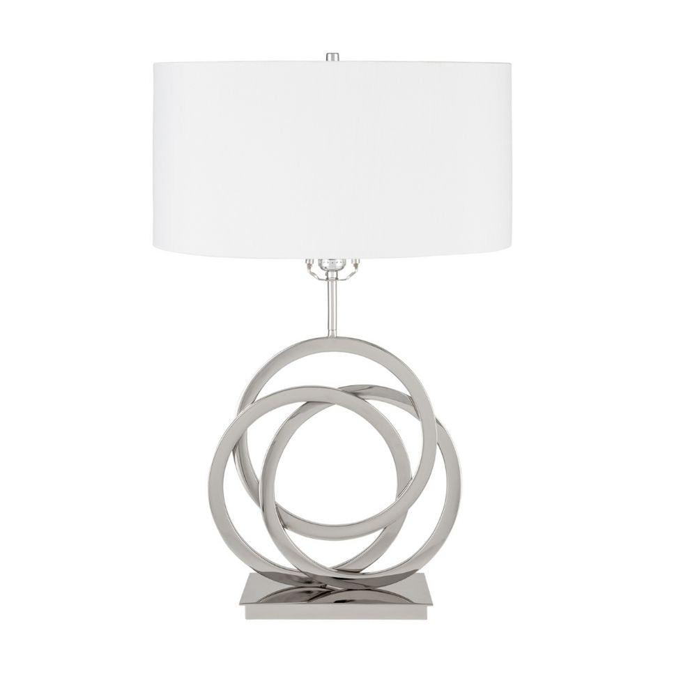 Finesse Decor Circles Table Lamp Chrome Metal LED Light. Picture 1