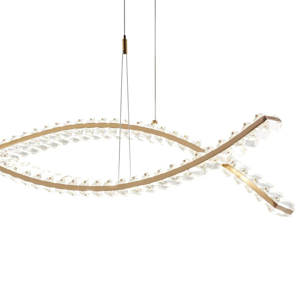 Charlotte Chandelier Gold Crystal Integrated LED CC Technology. Picture 3