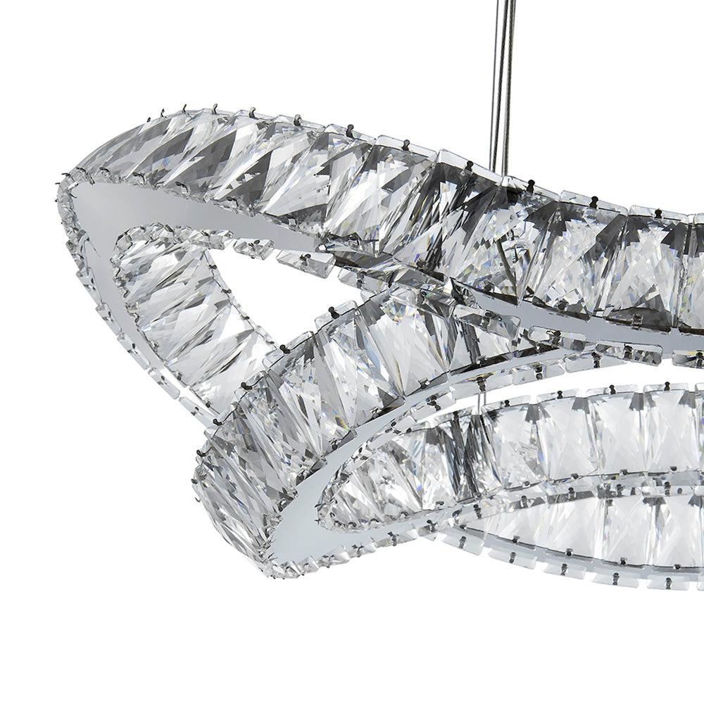 Monroe Chandelier Chrome Crystal Integrated LED Dimmable. Picture 3