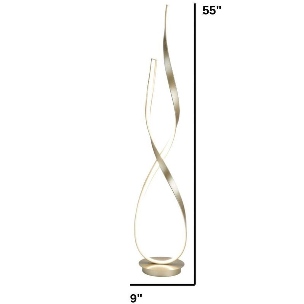 Finesse Decor Vienna Floor Lamp Gold Metal Dimmable Integrated LED. Picture 5