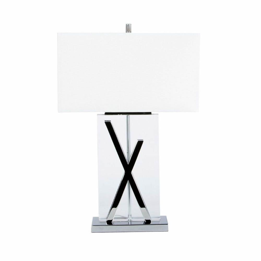 Finesse Decor X Table Lamp Chrome Metal LED Light. Picture 1