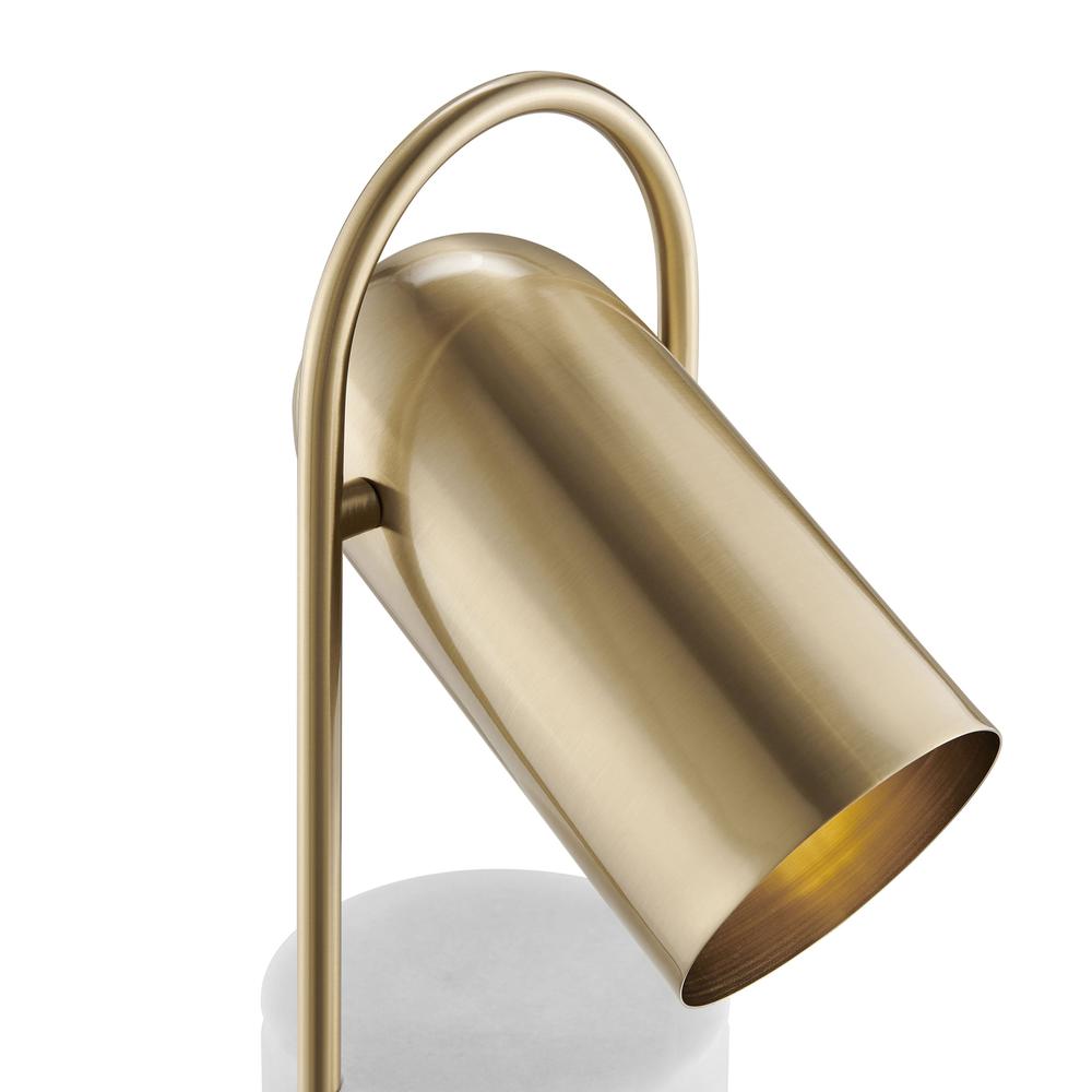 Chrysalism Table Lamp Gold and Marble Metal and Marble LED Light. Picture 2