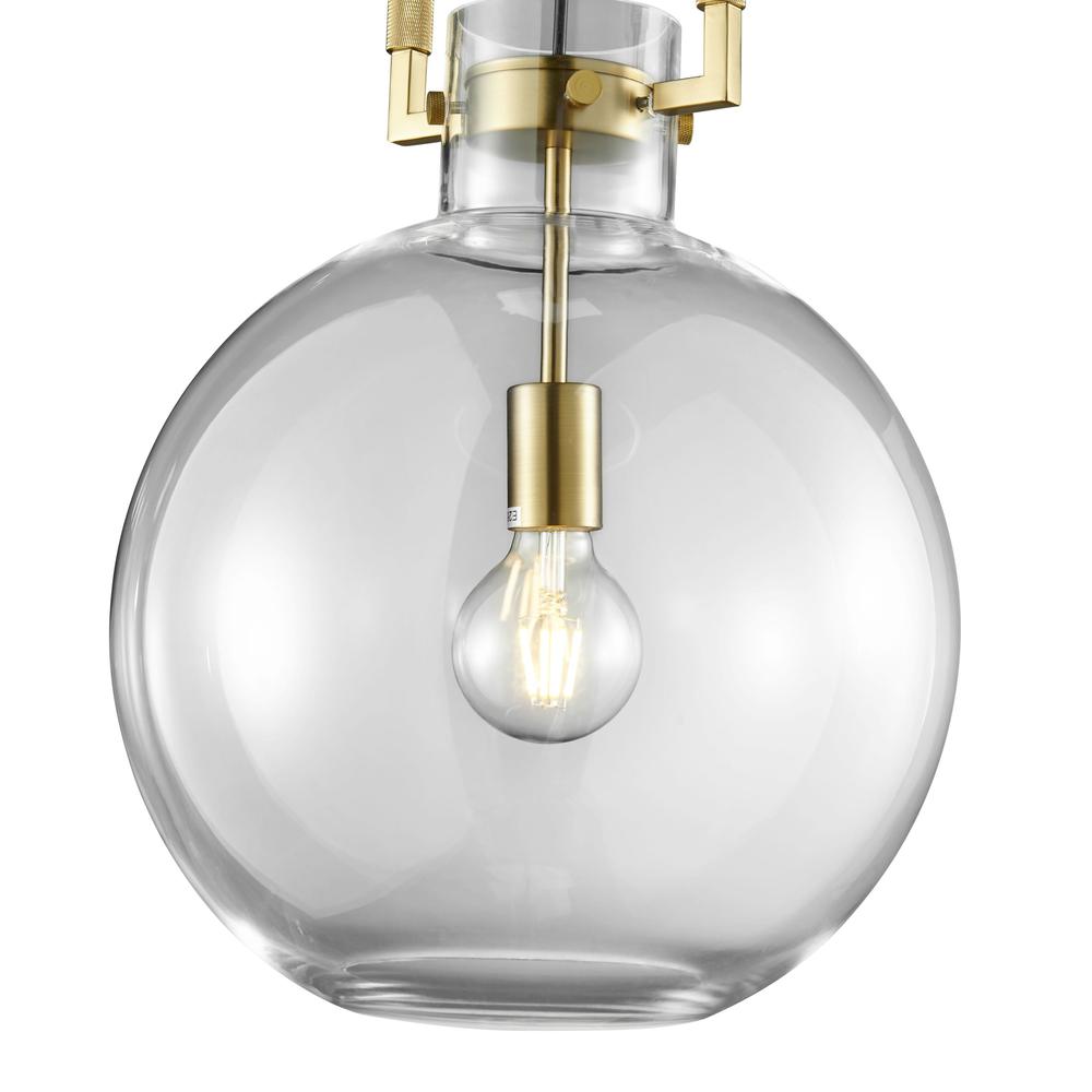 Finesse Decor Atlas Pendant Gold Metal and Acrylic LED Light. Picture 3