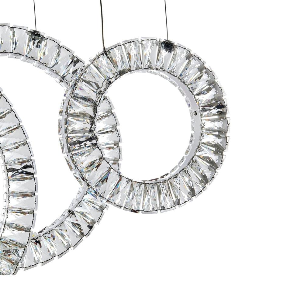 Hoop Progression Chandelier Chrome Crystal Integrated LED Dimmable. Picture 3