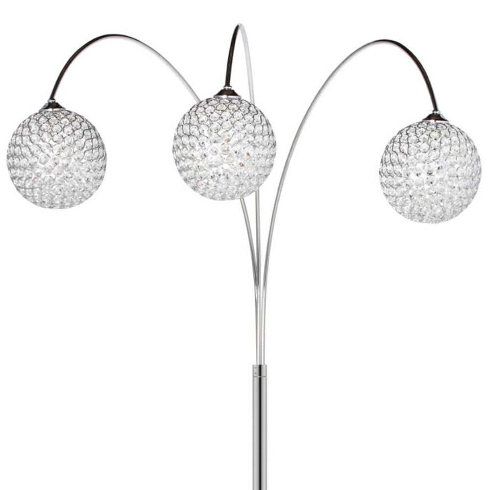 Finesse Decor Horizontal Spheres Floor Lamp Chrome Metal LED Light. Picture 2