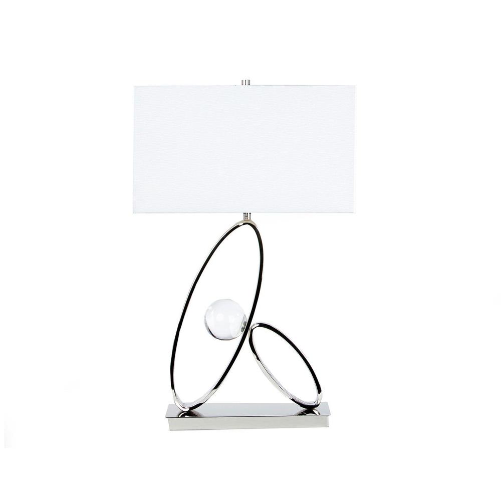 Finesse Decor Ovals Table Lamp Chrome Metal LED Light. Picture 1