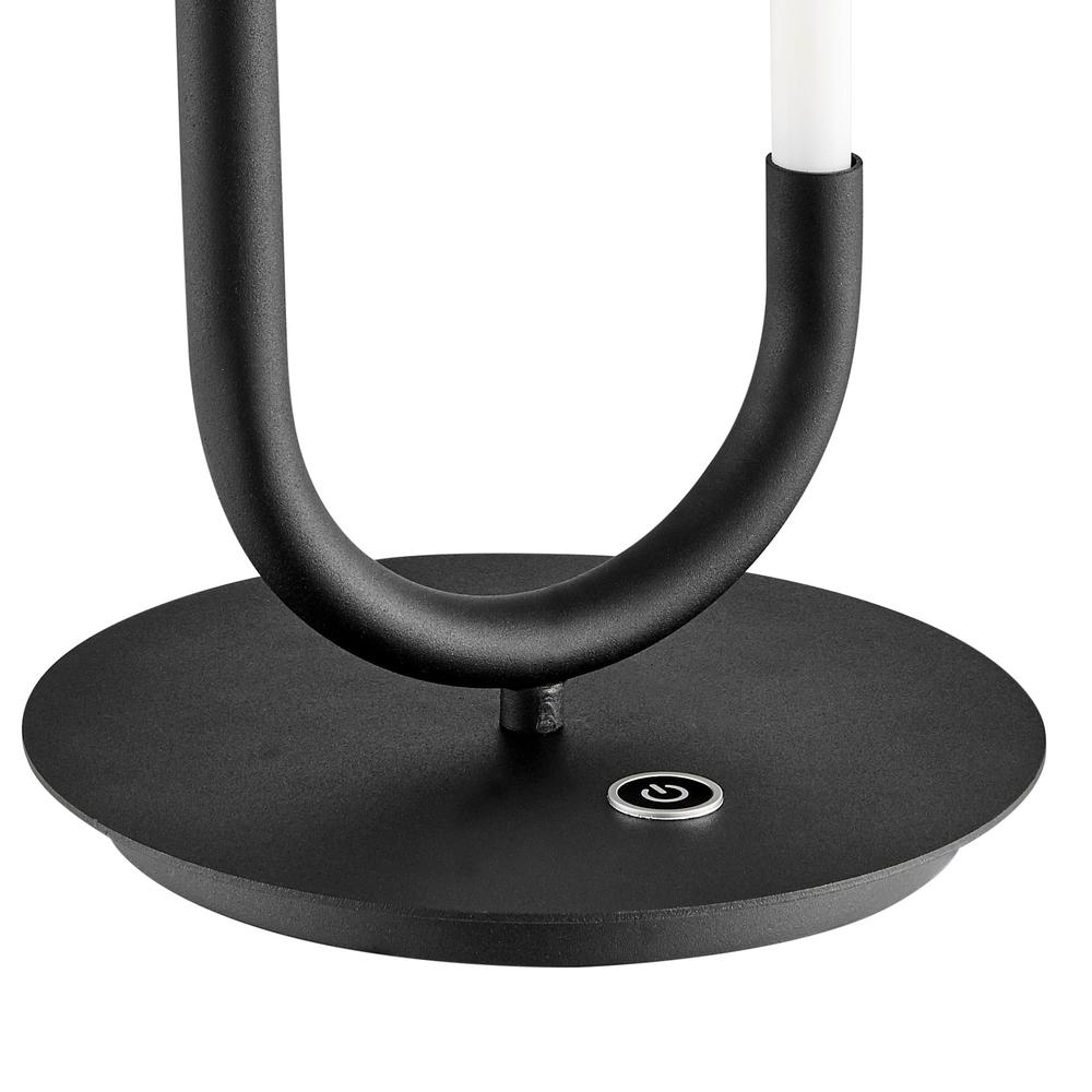 Single Clip Table Lamp Matte Black Metal and Acrylic Dimmable Integrated LED. Picture 3