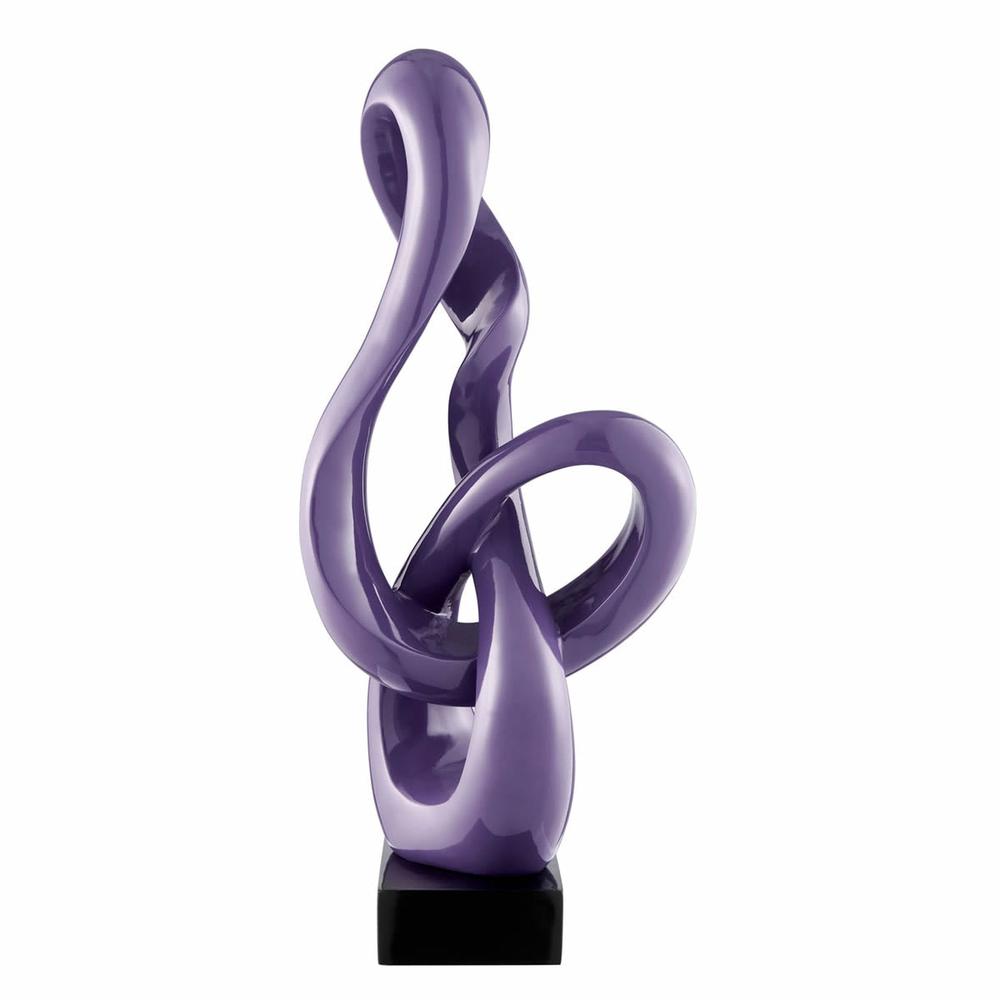 Antilla Abstract Sculpture Violet Resin Handmade. Picture 1