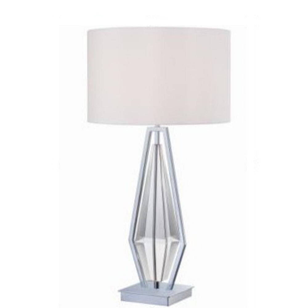 Finesse Decor Sizygy Table Lamp Chrome Metal and Acrylic LED Light. Picture 1
