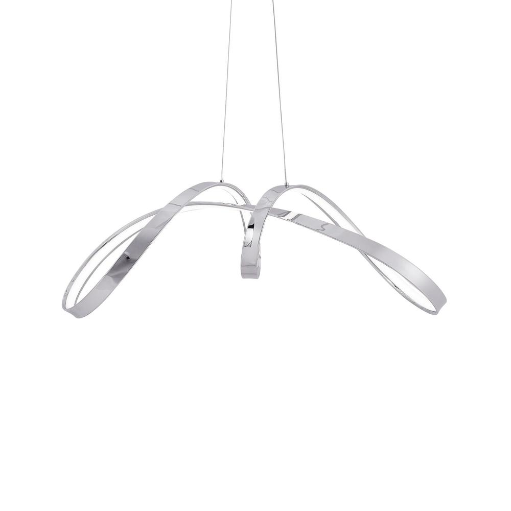 Lisbon Chandelier Chrome Metal Integrated LED Dimmable. Picture 3