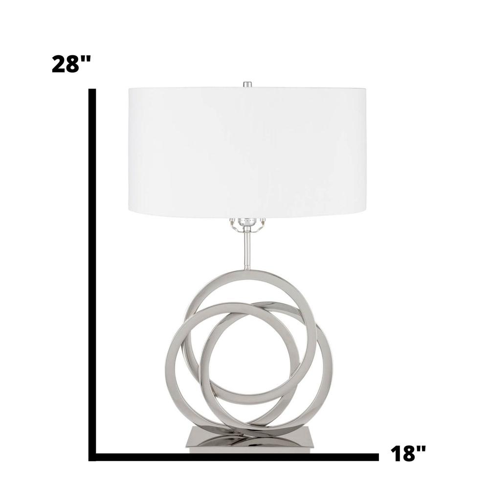 Finesse Decor Circles Table Lamp Chrome Metal LED Light. Picture 3
