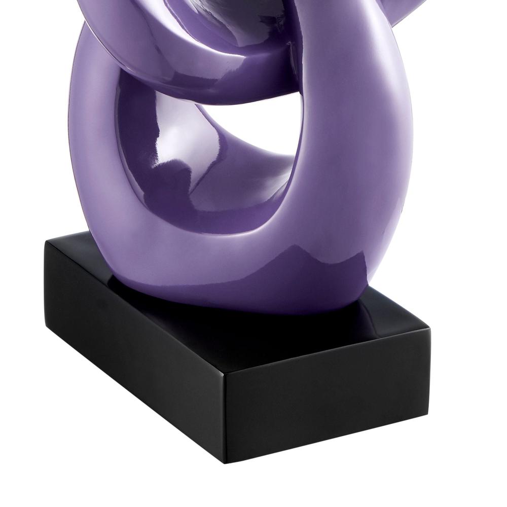 Antilla Abstract Sculpture Violet Resin Handmade. Picture 4