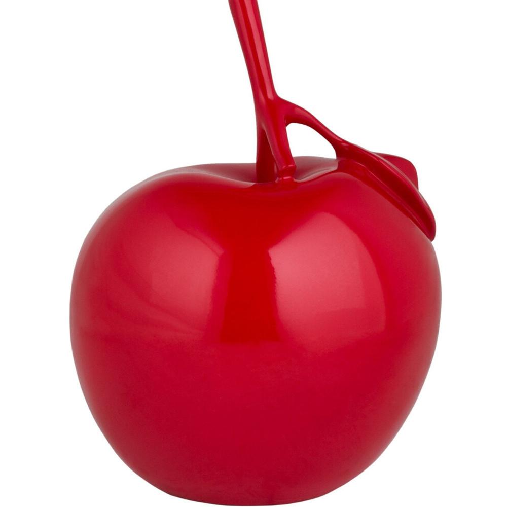 Apple Sculpture Red Resin Handmade. Picture 2