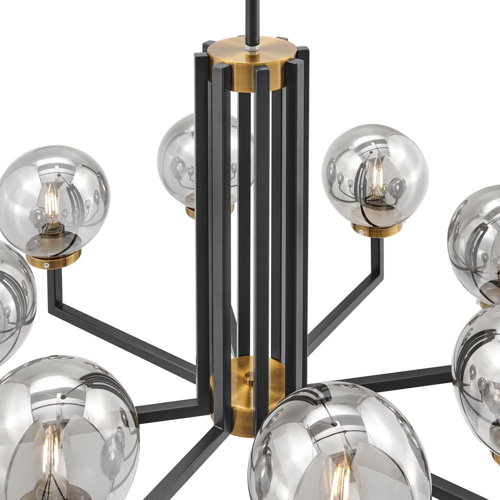 Monachopsis Chandelier Black and Gold Metal 5 Lights  Small. Picture 4
