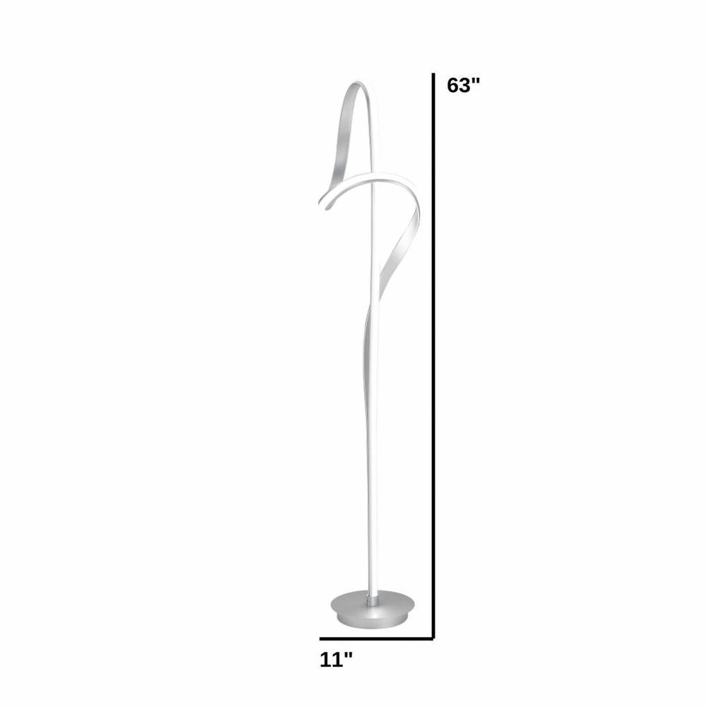 Finesse Decor Budapest Floor Lamp Chrome Metal Dimmable Integrated LED. Picture 4