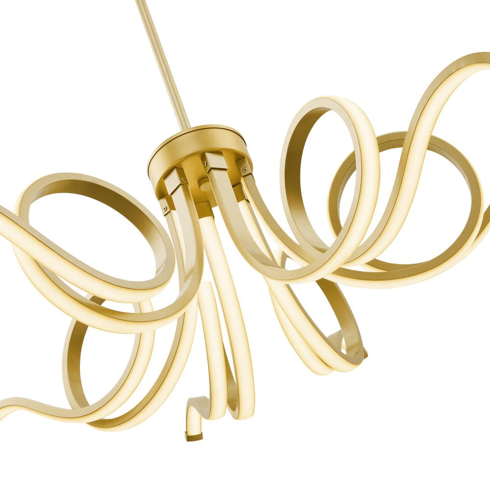 Magnolia Chandelier Sandy Gold Metal Integrated LED Dimmable. Picture 3