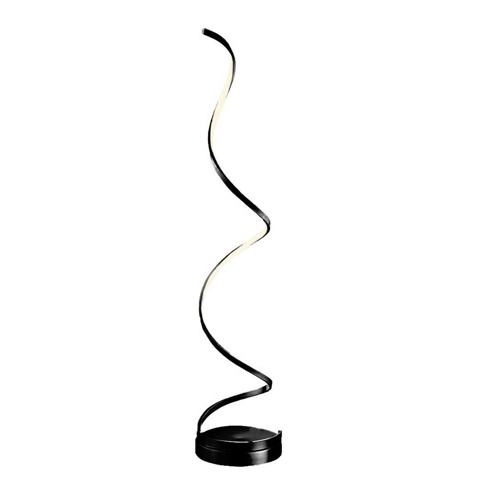 Finesse Decor Modern Spiral Floor Lamp Black Metal Dimmable Integrated LED. Picture 1