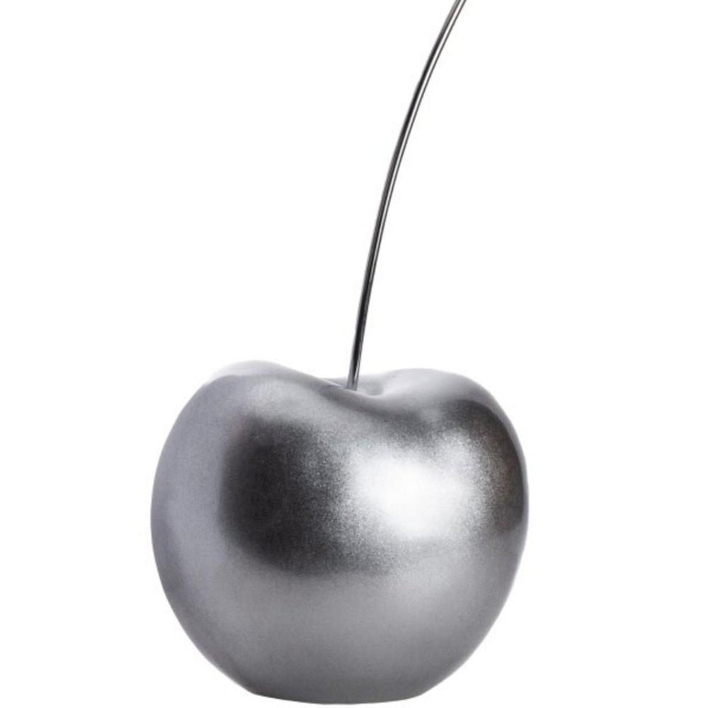 Cherry Sculpture Silver Resin Handmade. Picture 2