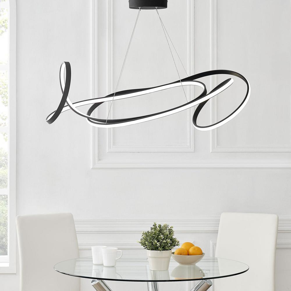 Moscow Chandelier Black Metal Integrated LED Dimmable. Picture 2