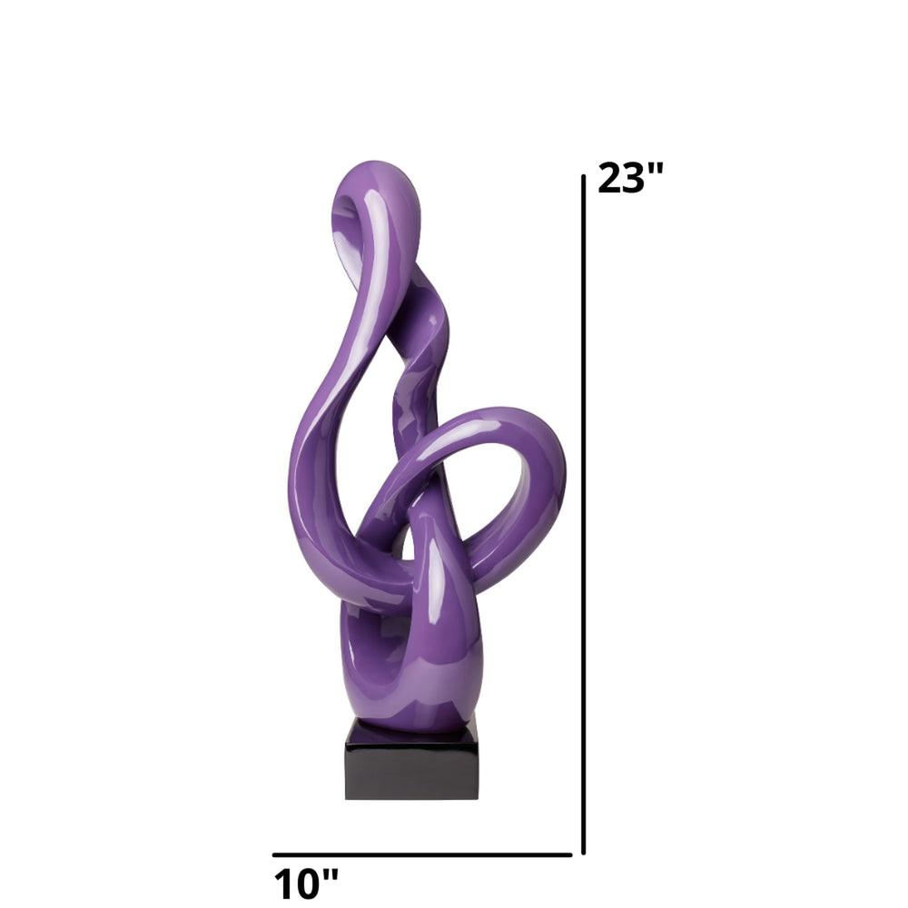 Antilla Abstract Sculpture Violet Resin Handmade. Picture 6