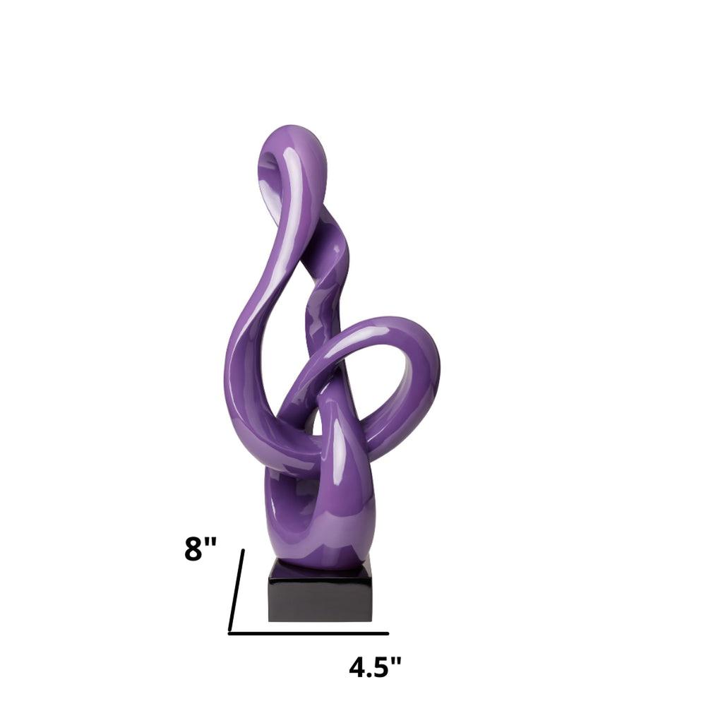 Antilla Abstract Sculpture Violet Resin Handmade. Picture 7