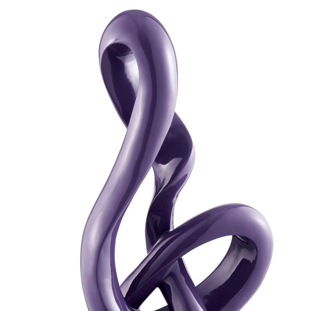 Antilla Abstract Sculpture Violet Resin Handmade. Picture 5
