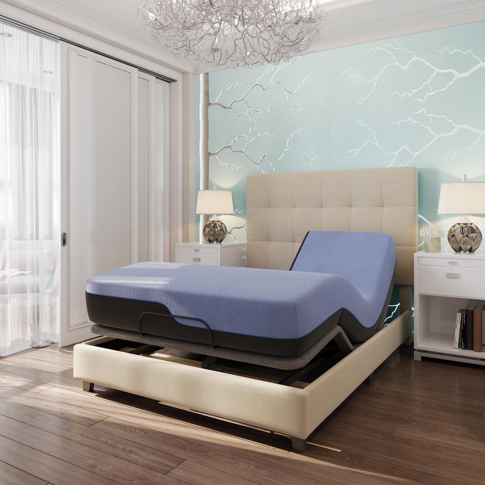 King Size Hybrid 5-Layer Memory Foam Mattress and Bed Frame. Picture 1
