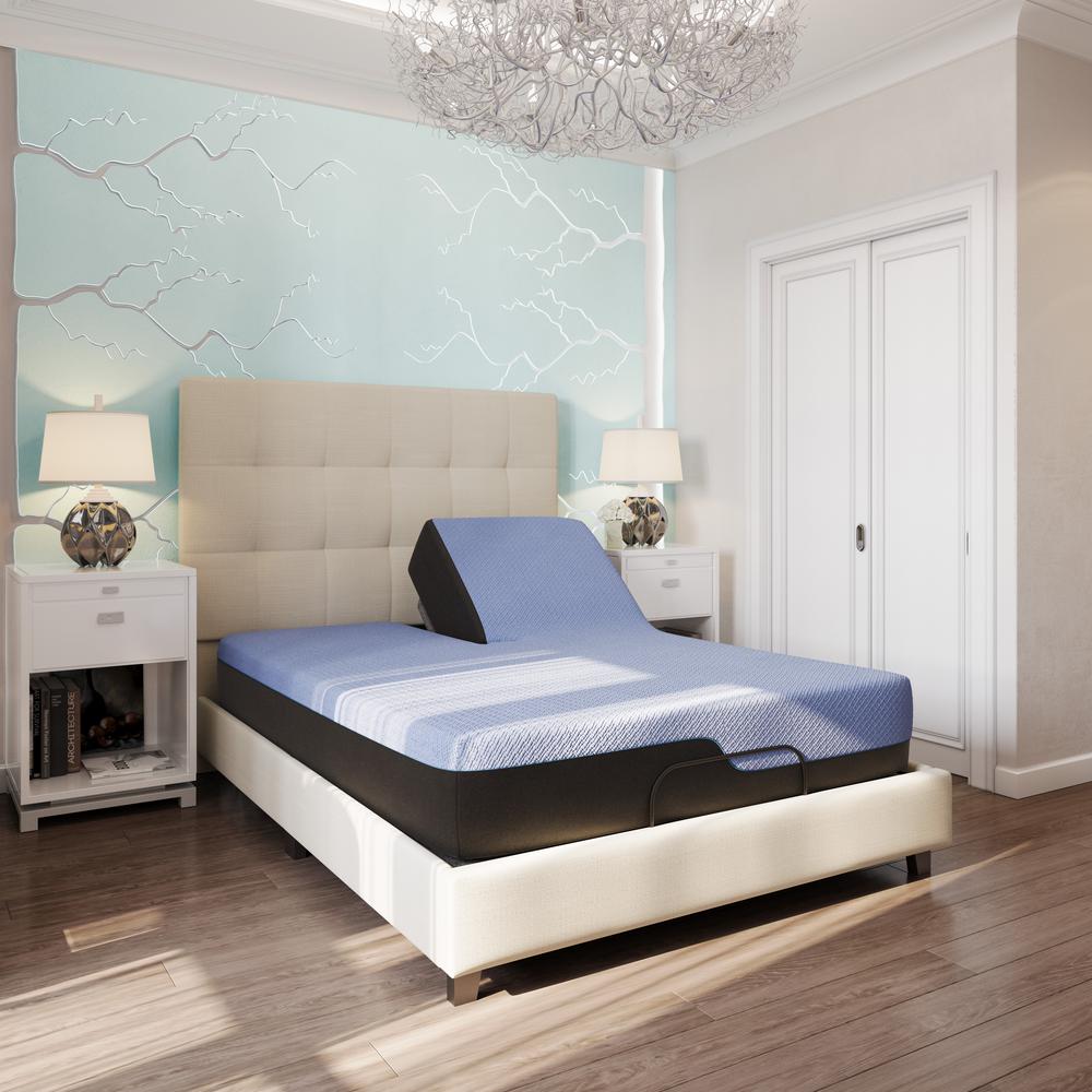 King Size Hybrid 5-Layer Memory Foam Mattress and Bed Frame. Picture 2