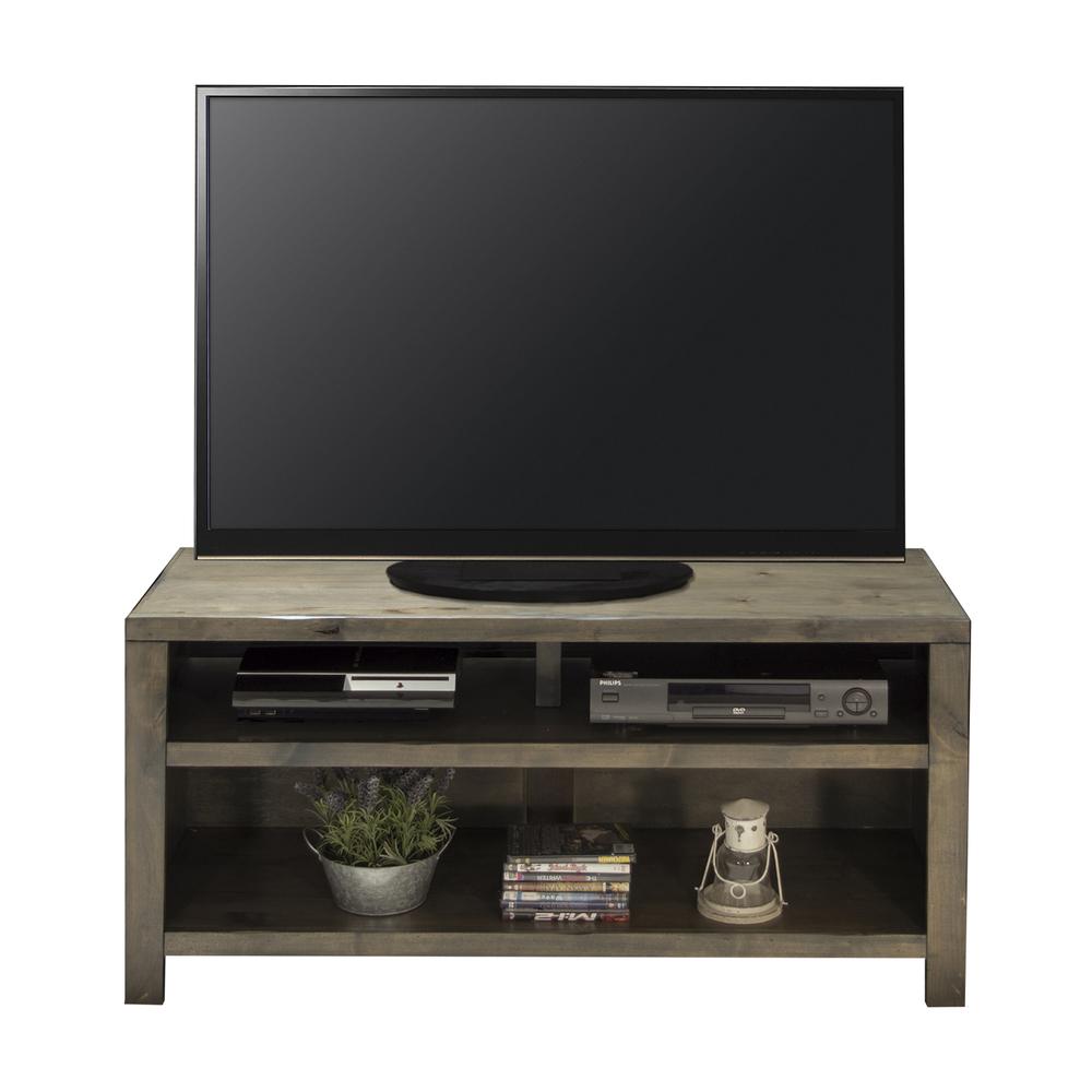 48 in. No Assembly Required Made in America Barnwood Finish Solid Wood TV Stand. Picture 2