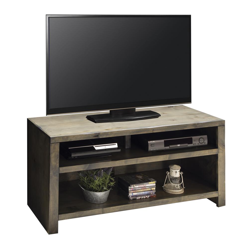 48 in. No Assembly Required Made in America Barnwood Finish Solid Wood TV Stand. Picture 3