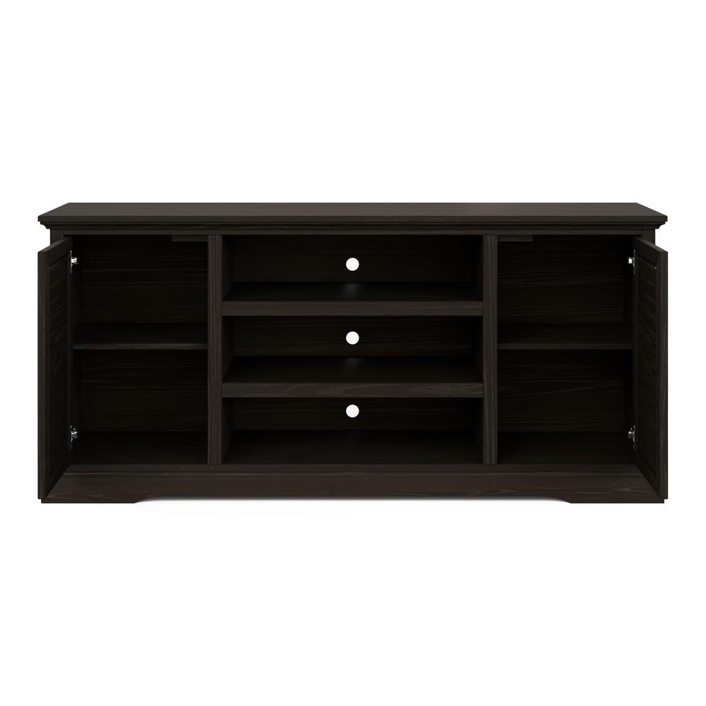 Black Finish Solid Wood TV Stand That Holds TVs Up to 75 in.. Picture 7