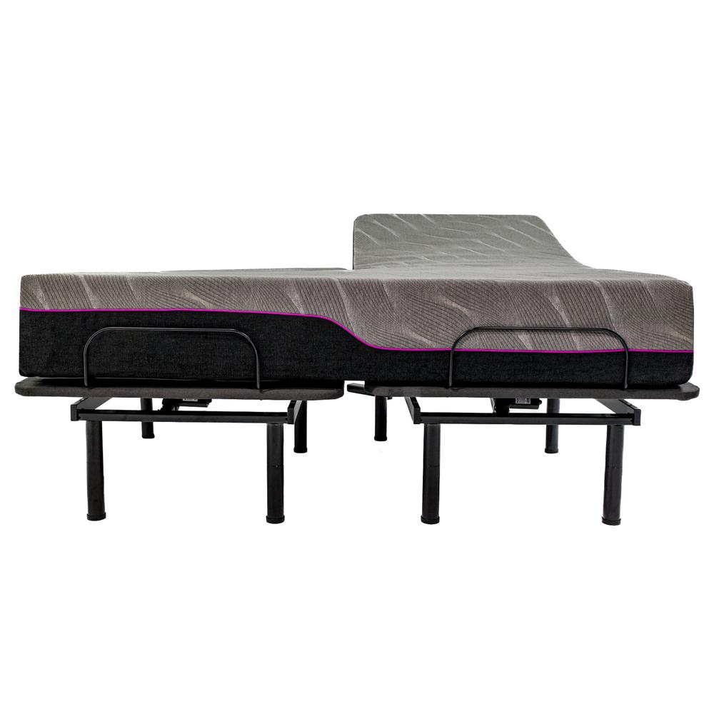 Flex Head Adjustable King Size 3-Layer Memory Foam Mattress and Bed Frame. Picture 5
