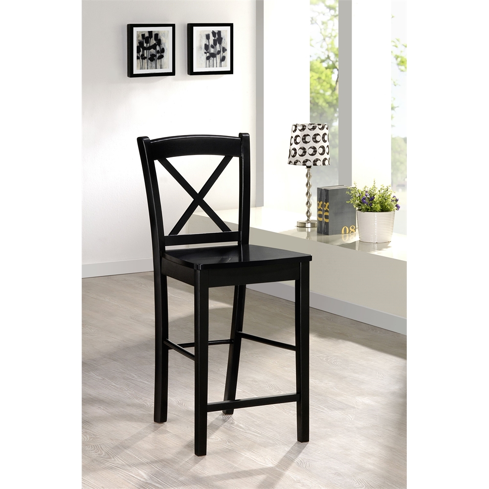 Black X Back Counter Stool. Picture 2